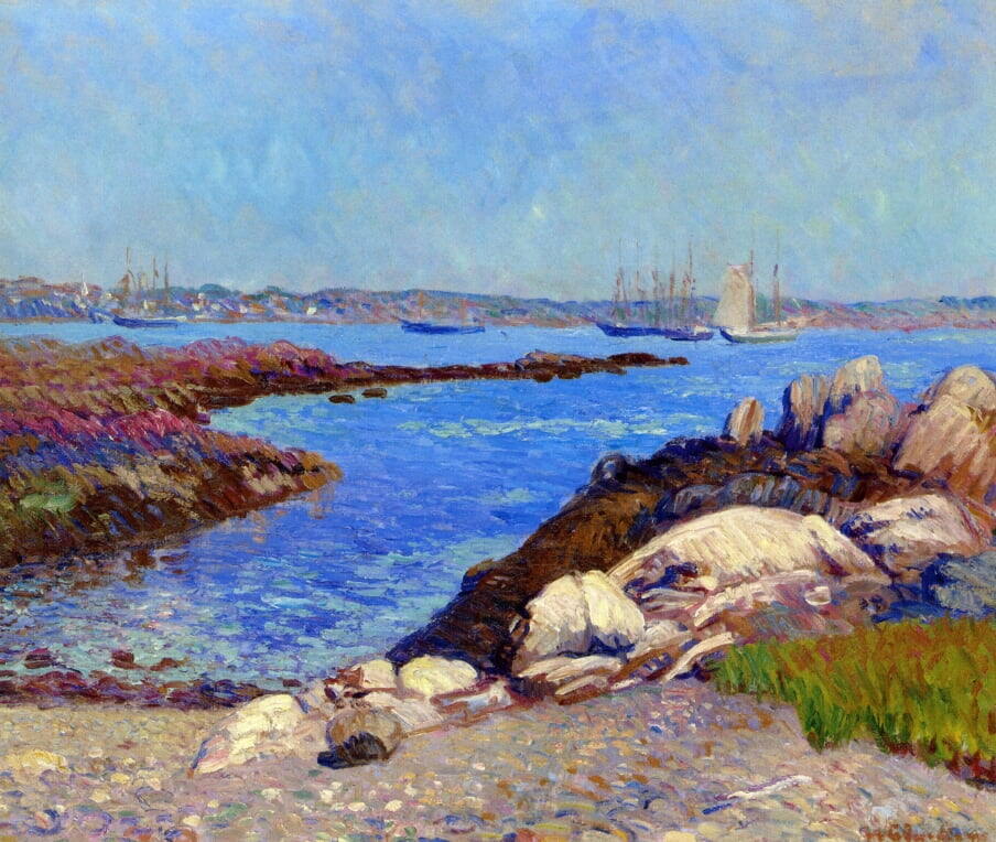 Portsmouth - "Portsmouth Harbor, New Hampshire" by American artist William James Glackens, oil on canvas.