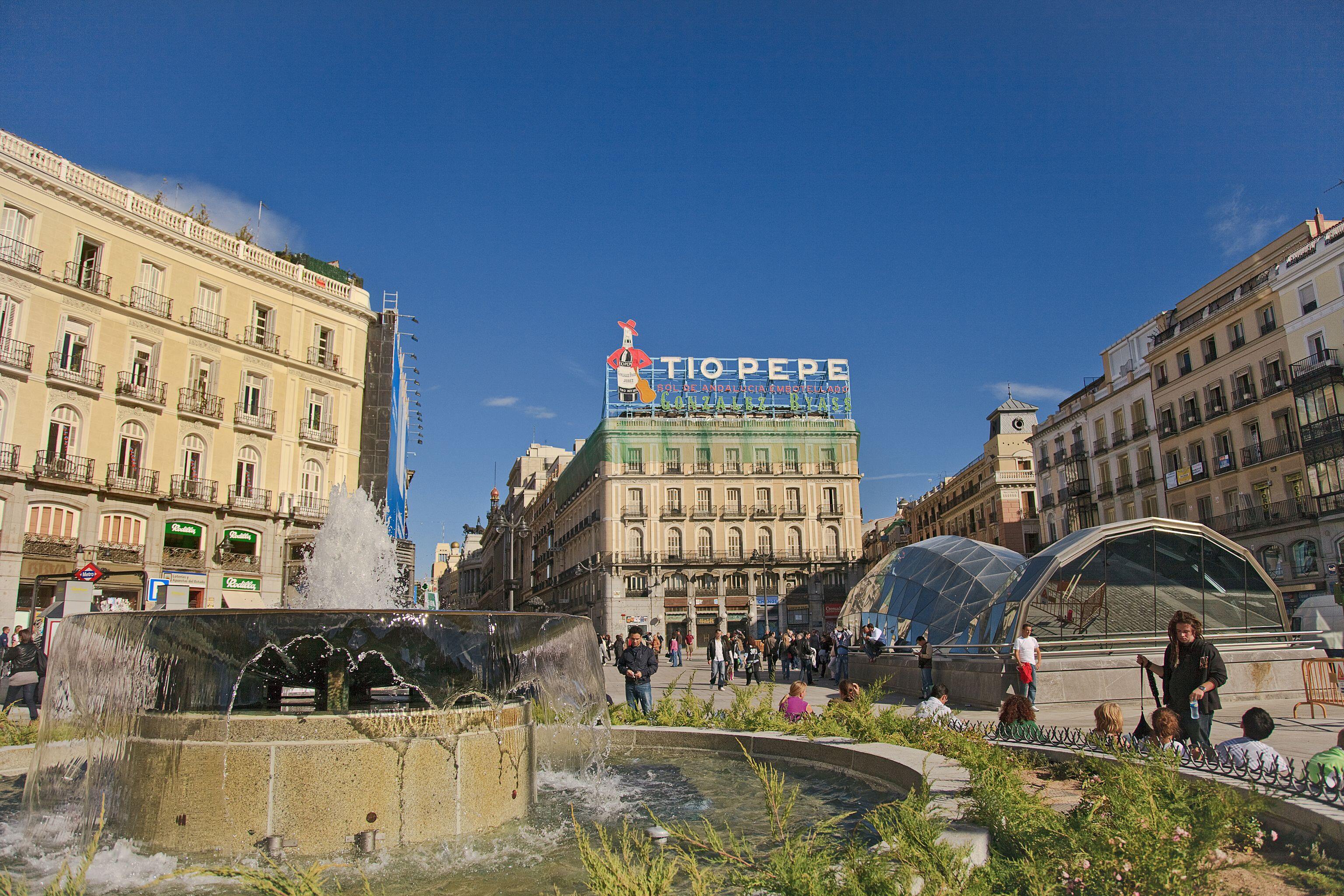 Puerta del Sol (square) in Madrid (Spain).