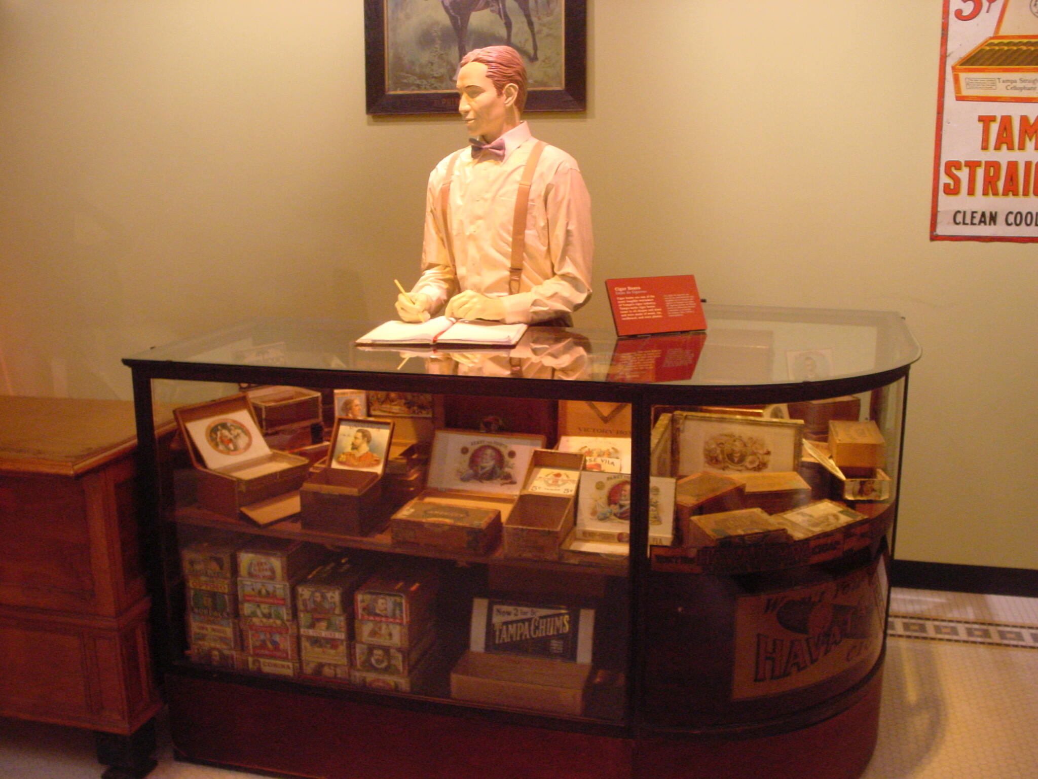Part of the walk through Cigar City display at the Tampa Bay History Center in Tampa, Florida.