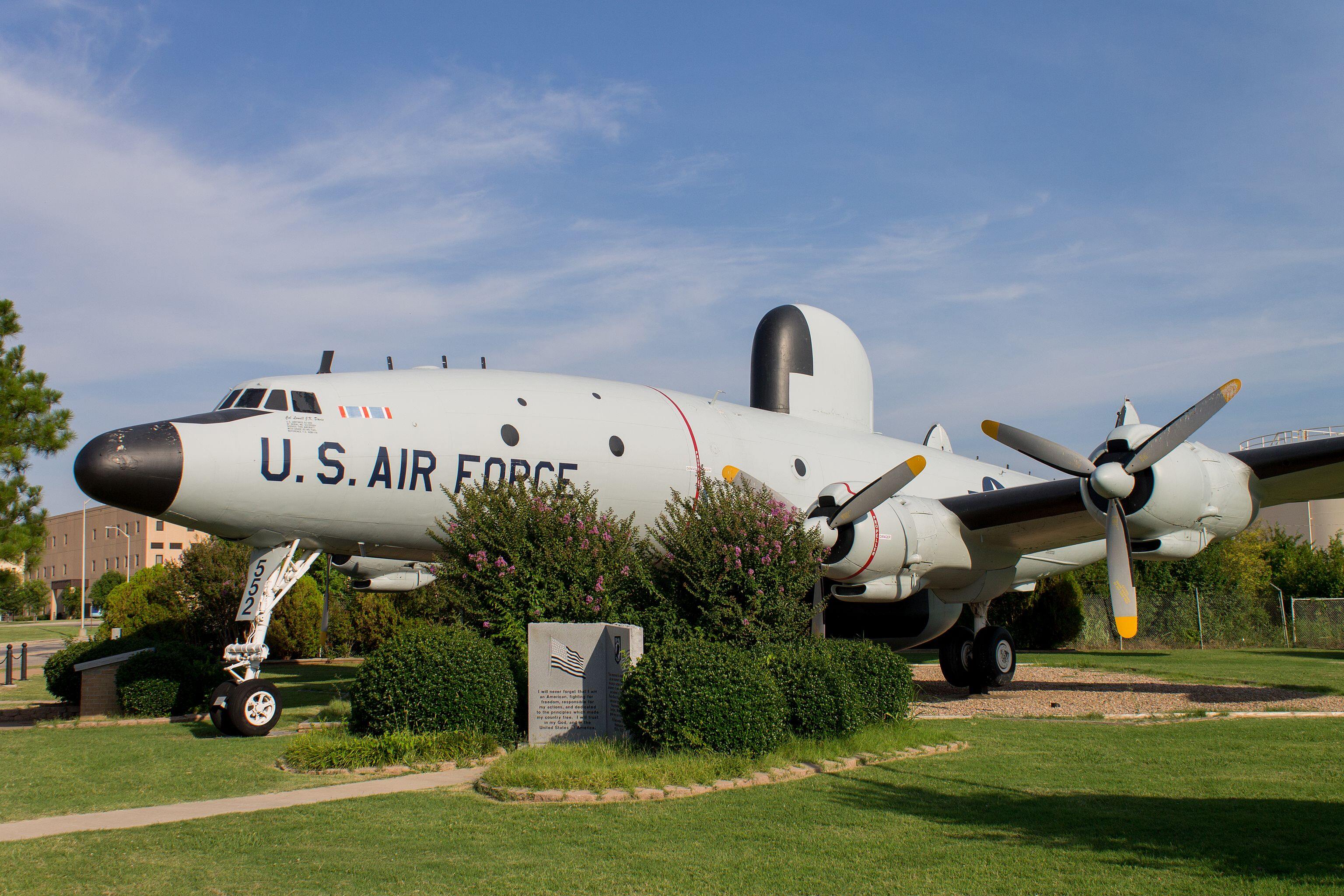An EC-121 Warning Star on display at Tinker AFB, Oklahoma.