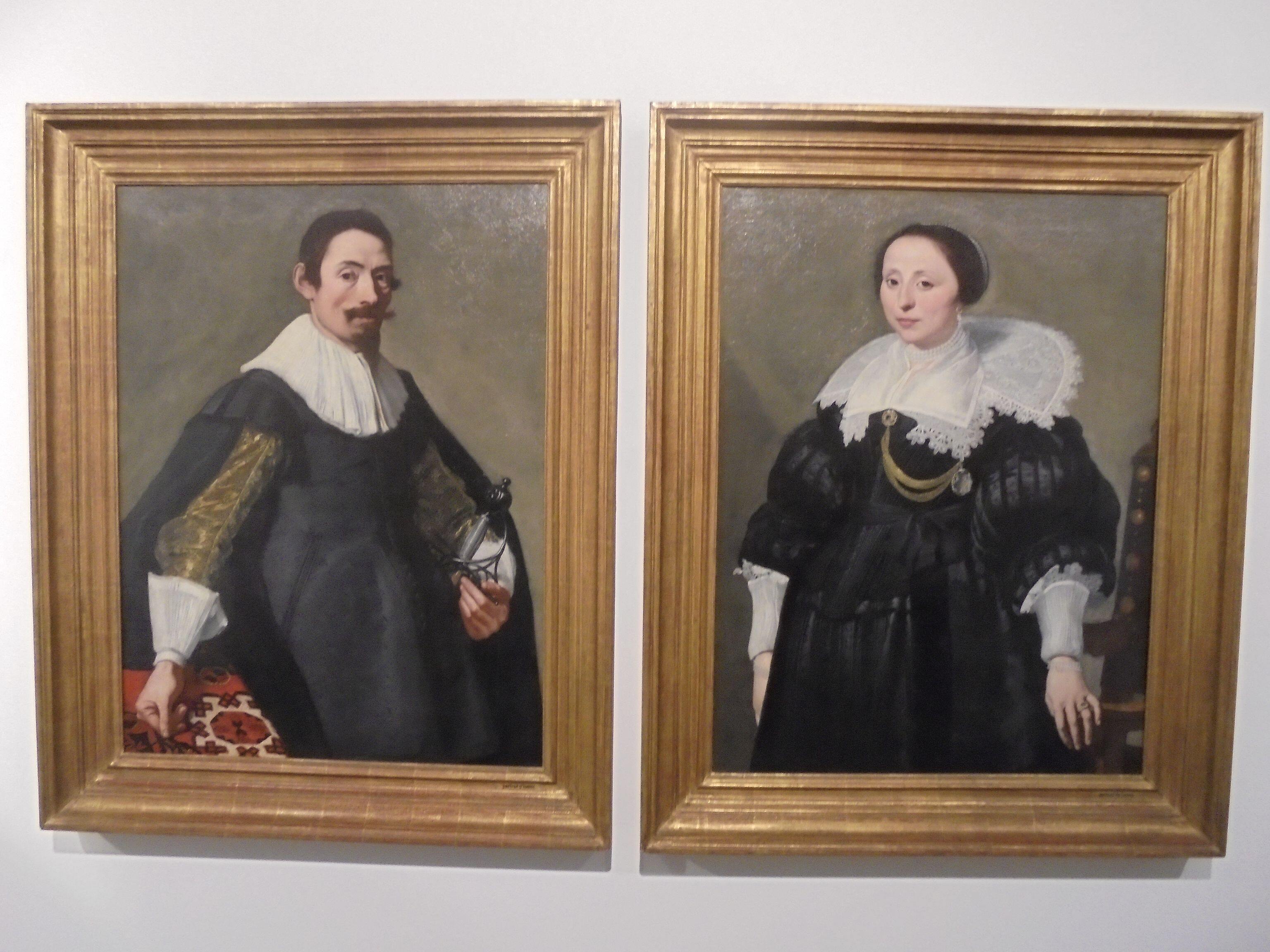 Ensemble de deux portraits réalisées entre 1625 et 1630 par Gérard Douffet.