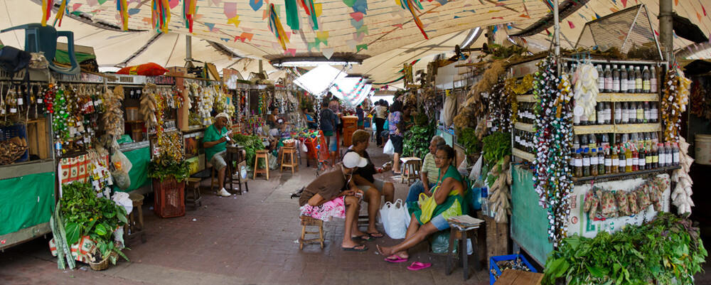 Una de las áreas del mercado Ver-o-Peso de Belém do Pará, Brasil.