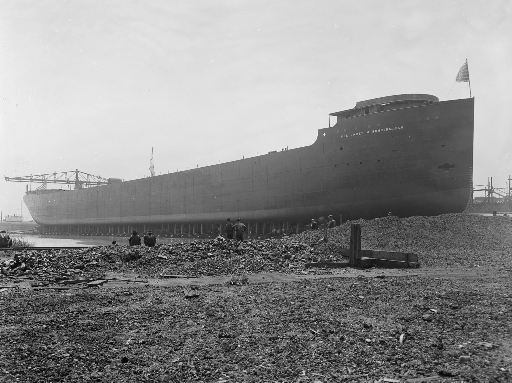 The Col. James M. Schoonmaker prior to launching in 1911