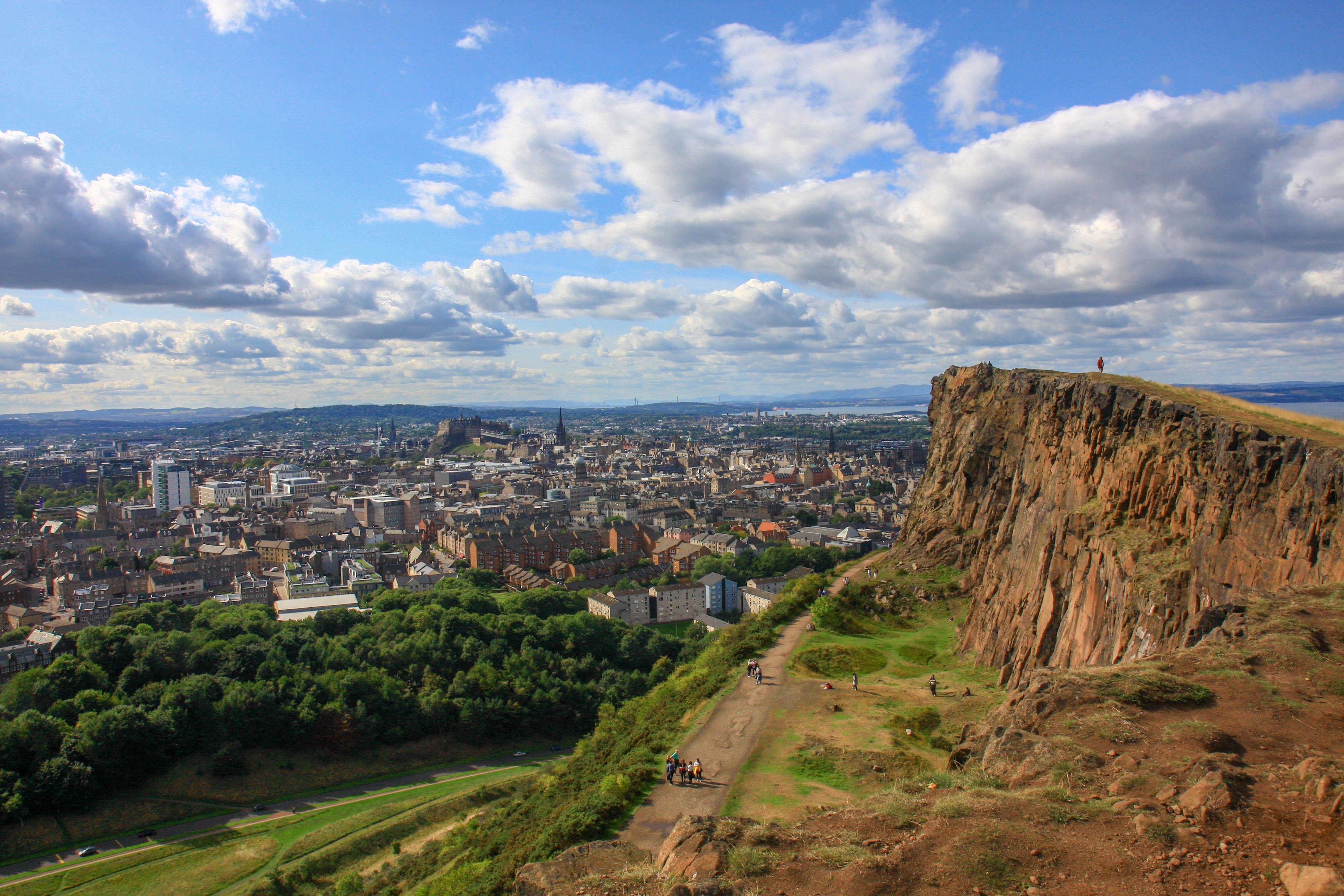 pohled na Edinburgh