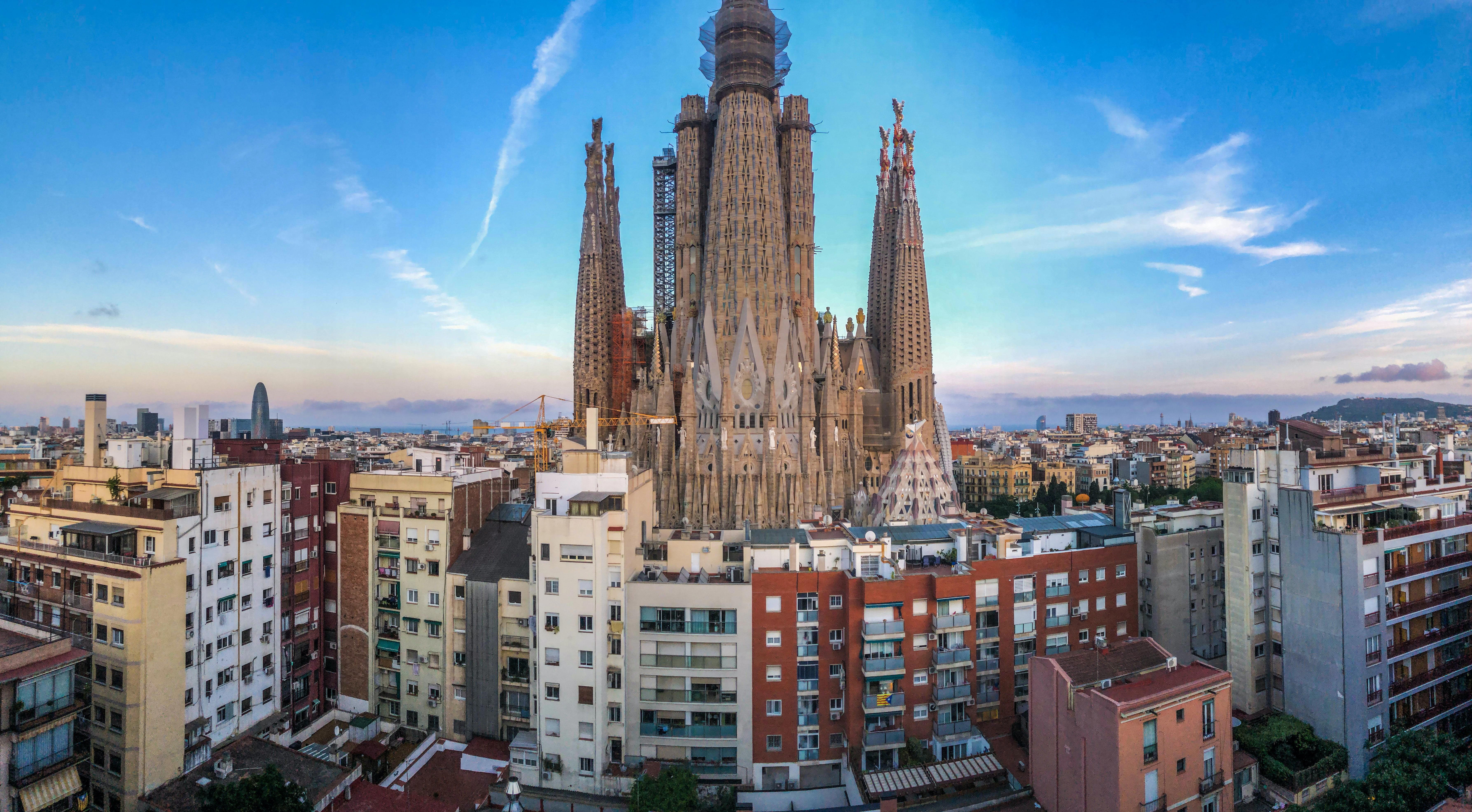 pohled na Sagrada Familia