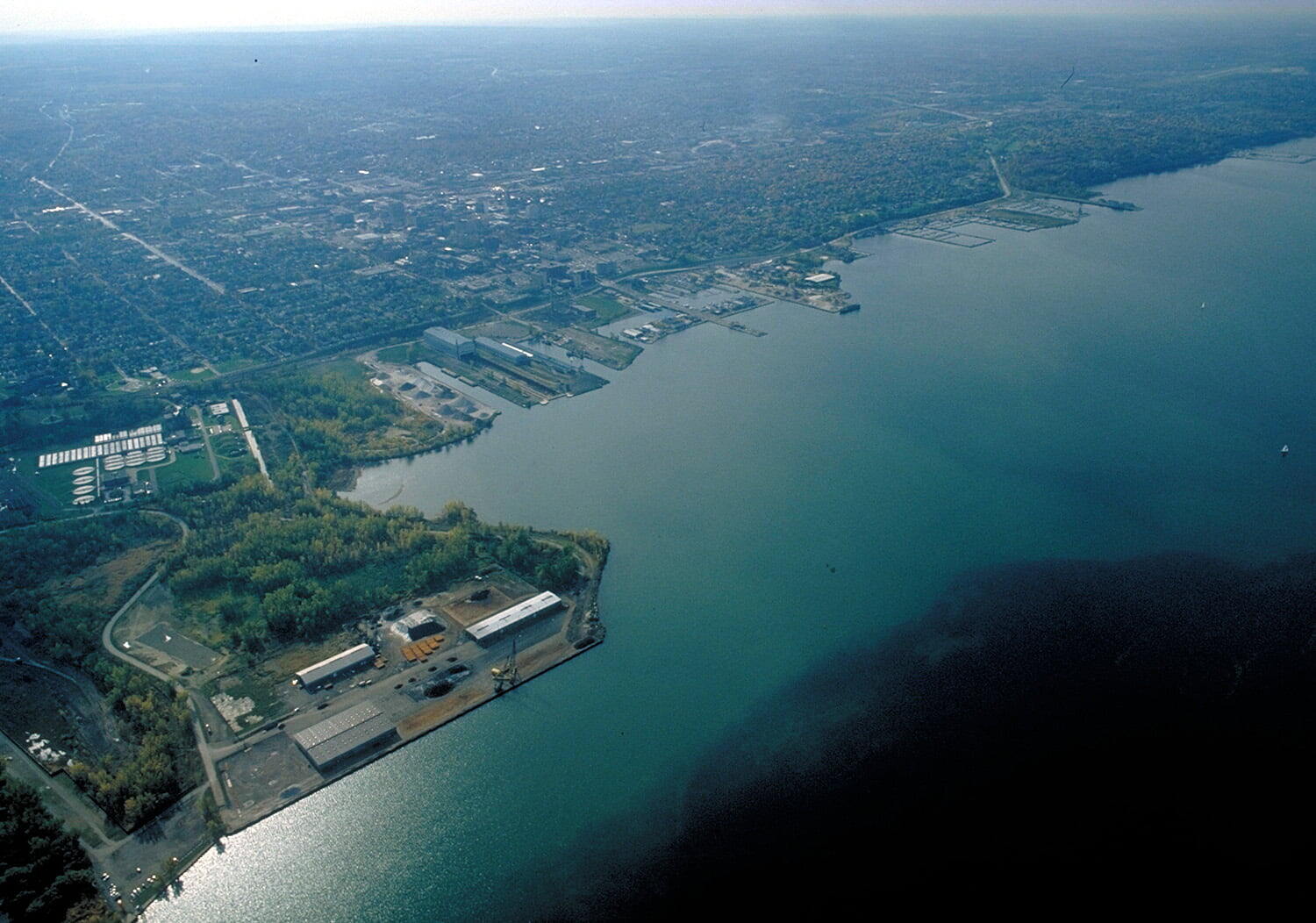 Erie - Aerial view of Erie, Pennsylvania, USA. View is to the southwest