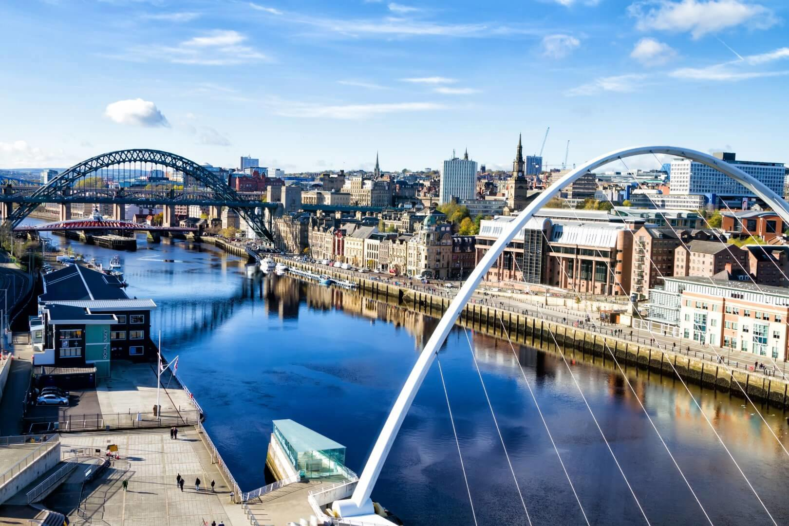 pohled na řeku v Newcastle