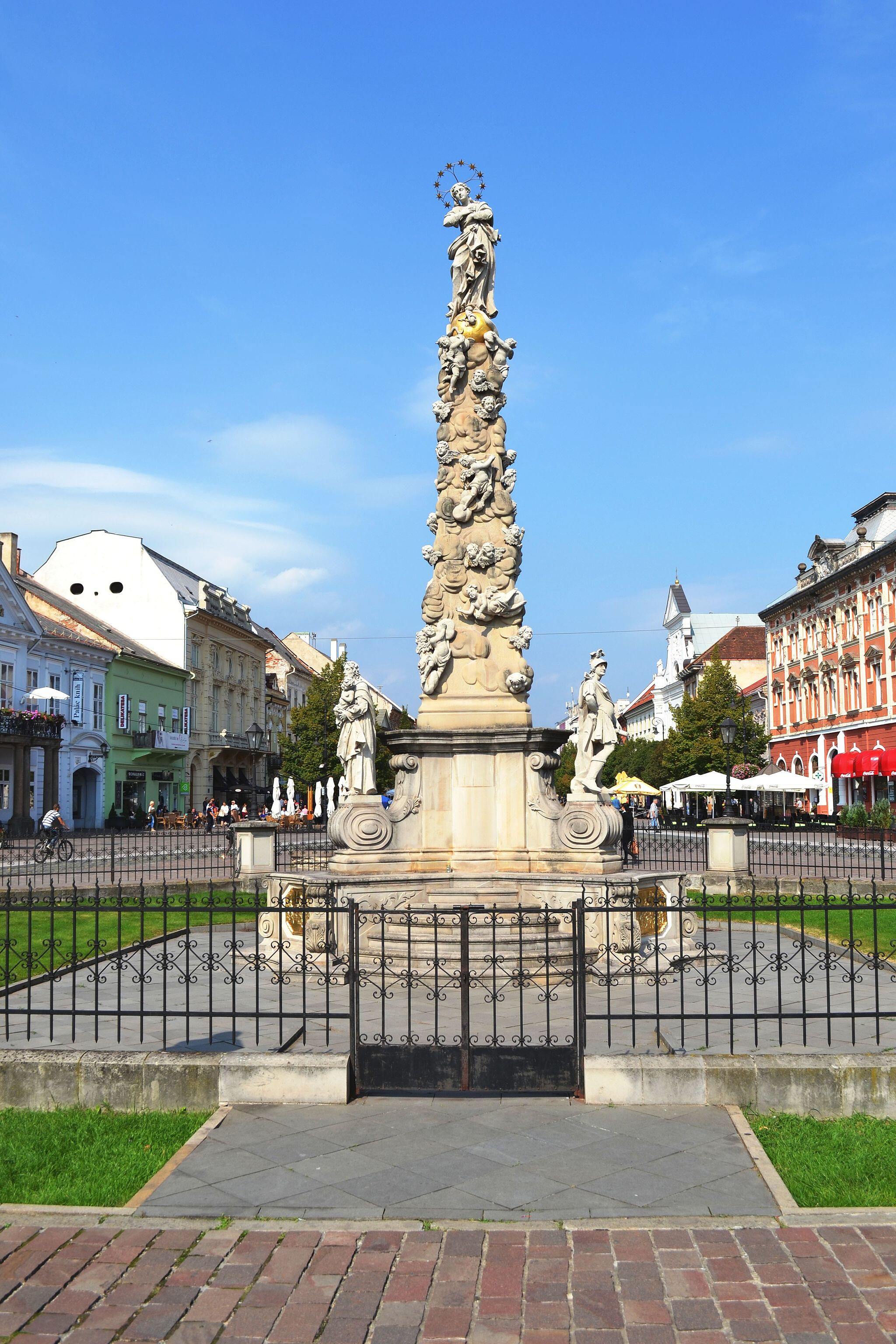 Statue Immaculata on Main Street in Košice